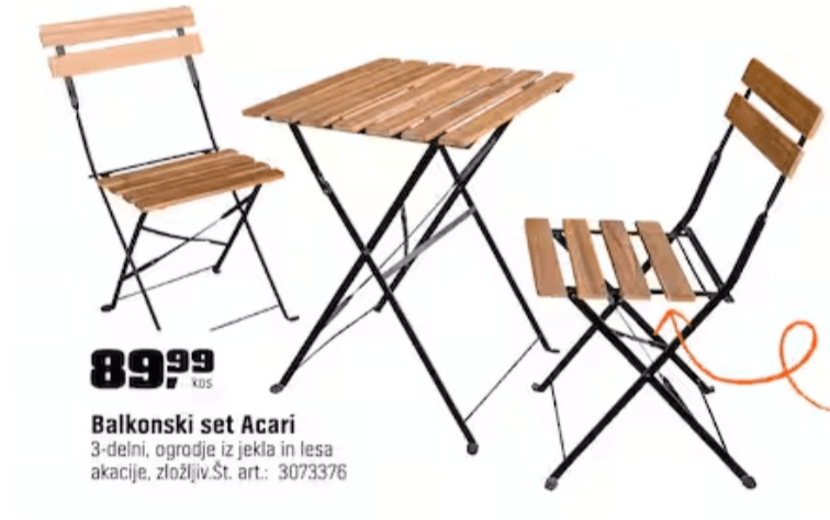 Balkonski set Acari - Akcija v trgovini Obi