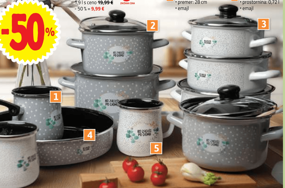 Nizka kozica s pokrovko 1,9 l - Akcija u trgovini E.Leclerc