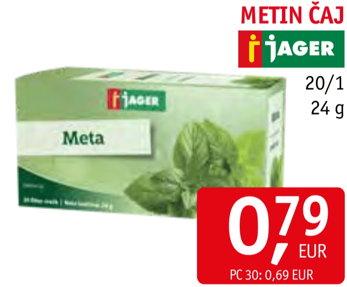 Metin čaj 20/1, 24 g - Akcija v trgovini Jager