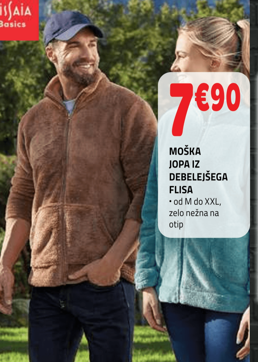Tissaia Moška jopa iz debelejšega flisa - Akcija v trgovini E.Leclerc