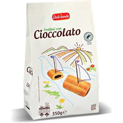 Keksi Frollini s kokosom in čokoladnimi kapljicami 350 g Dolciando - Akcija v trgovini Eurospin