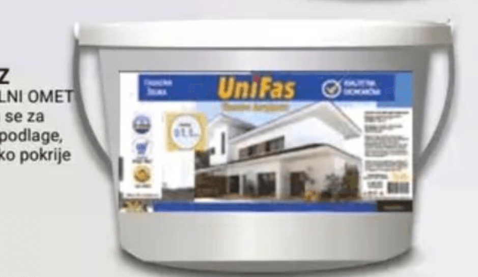 Dekorativni omet Unifas Thermo Akrylputz 25 kg - Akcija v trgovini Pevex