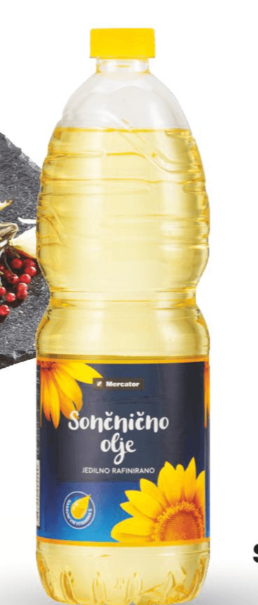 Sončnično olje Mercator 1l - Akcija v trgovini Mercator