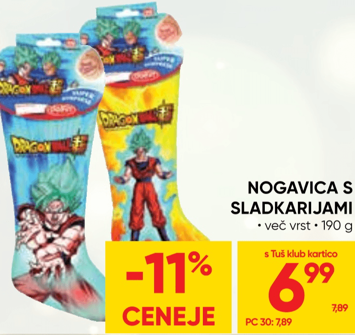 Nogavica s sladkarijami 190 g - Akcija v trgovini Tuš