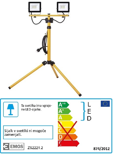 LED reflektor na stojalu Emos - Akcija v trgovini Pevex