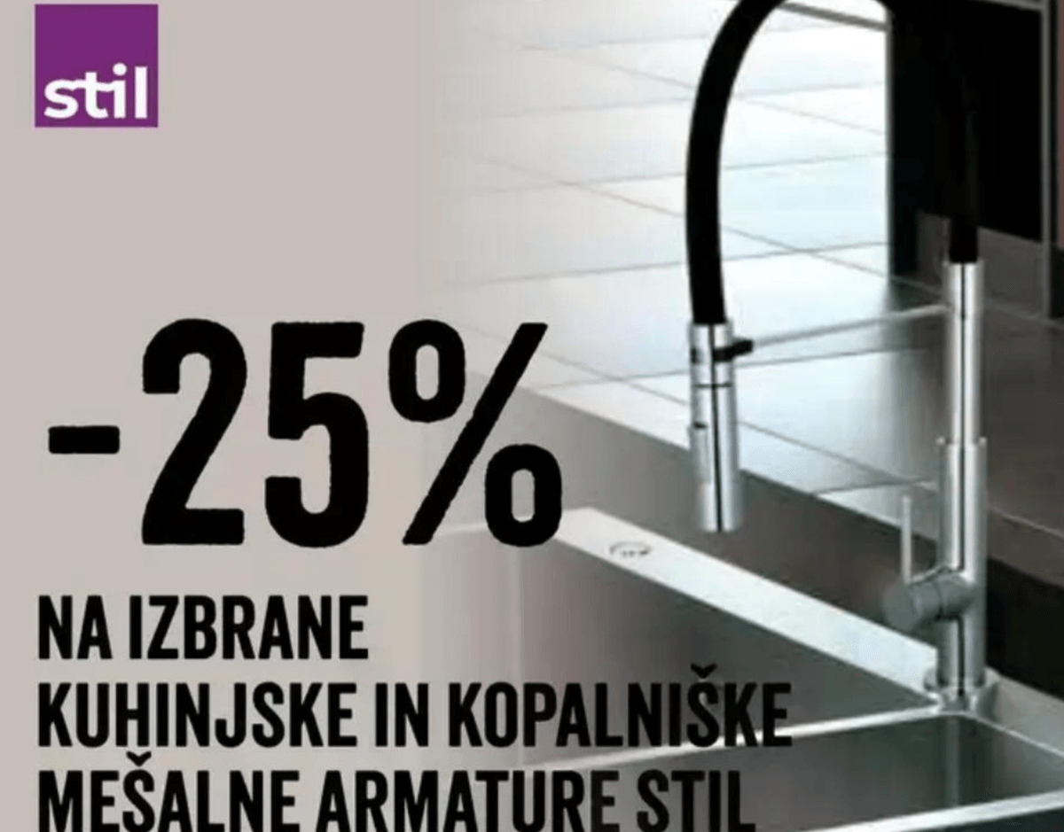 Kuhinjske in kopalniške mešalne armature - Akcija v trgovini Pevex