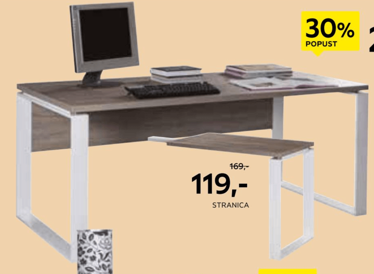 Pisalna miza - Akcija v trgovini Lesnina