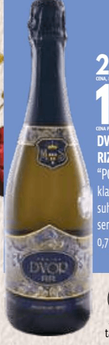 Dvorska penina renski rizling "Posestvo Dvor" 0,75 l Akcija v trgovini E.Leclerc