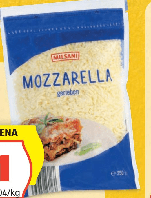 Milsani mozzarella 250 g Akcija v trgovini Hofer