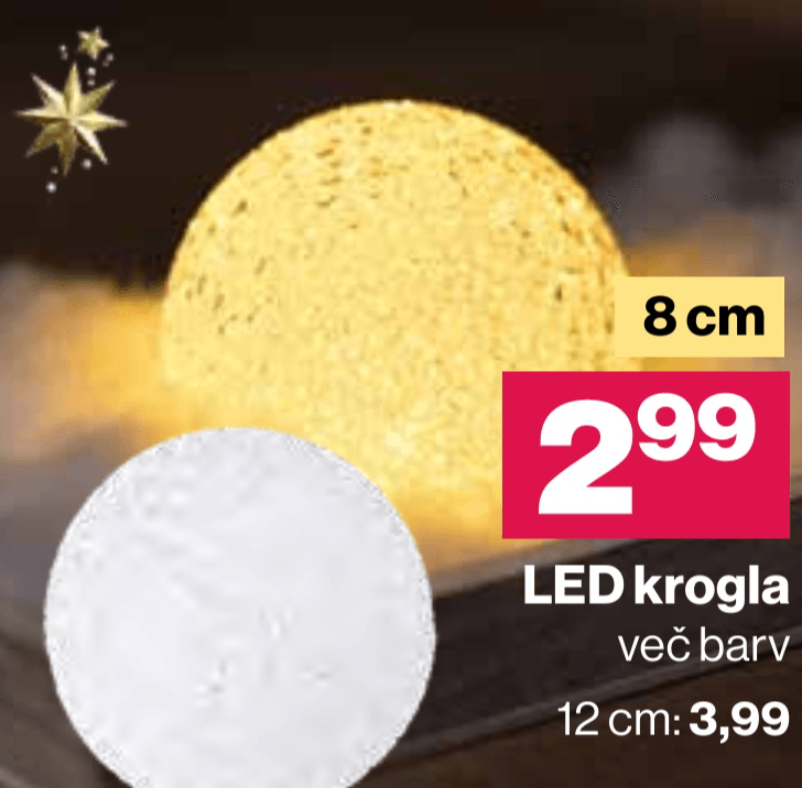 LED krogla - Akcija v trgovini Mercator