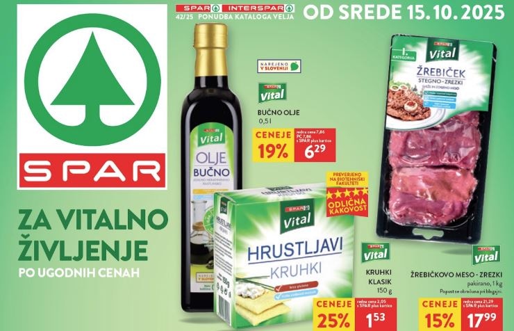 Spar katalog Akcijska ponudba od 15.10. do 28.10.2025