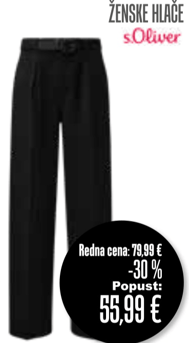 Ženske hlače s.Oliver - Akcija v trgovini Jager