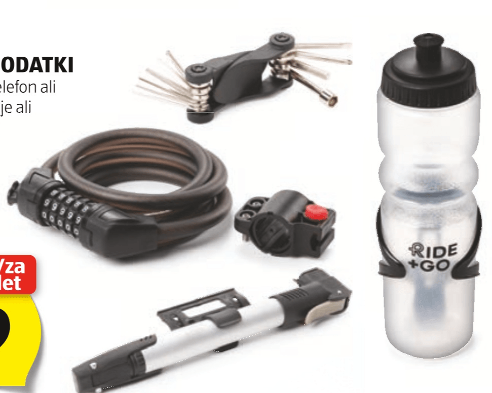 Kolesarski dodatki RIDE + GO - Akcija v trgovini Hofer