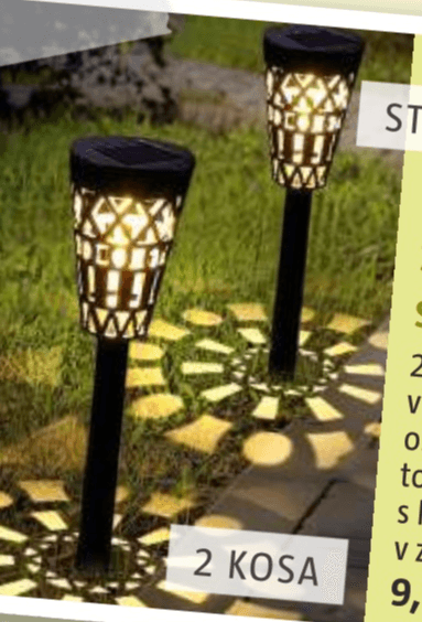 Solarna LED svetilka 2 KOSA - Akcija v trgovini Bauhaus