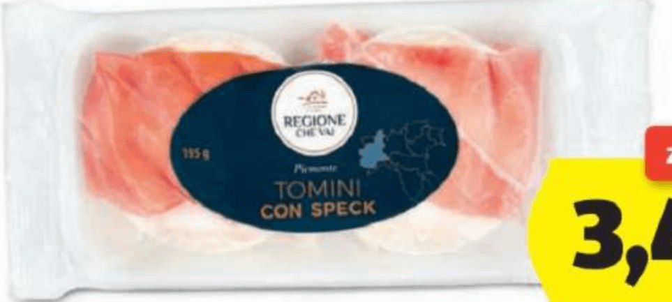 Regione Che Vai Tomini sir s slanino 195 g - Akcija v trgovini Hofer