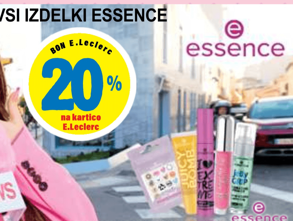 Izdelki Essence - Akcija v trgovini E.Leclerc