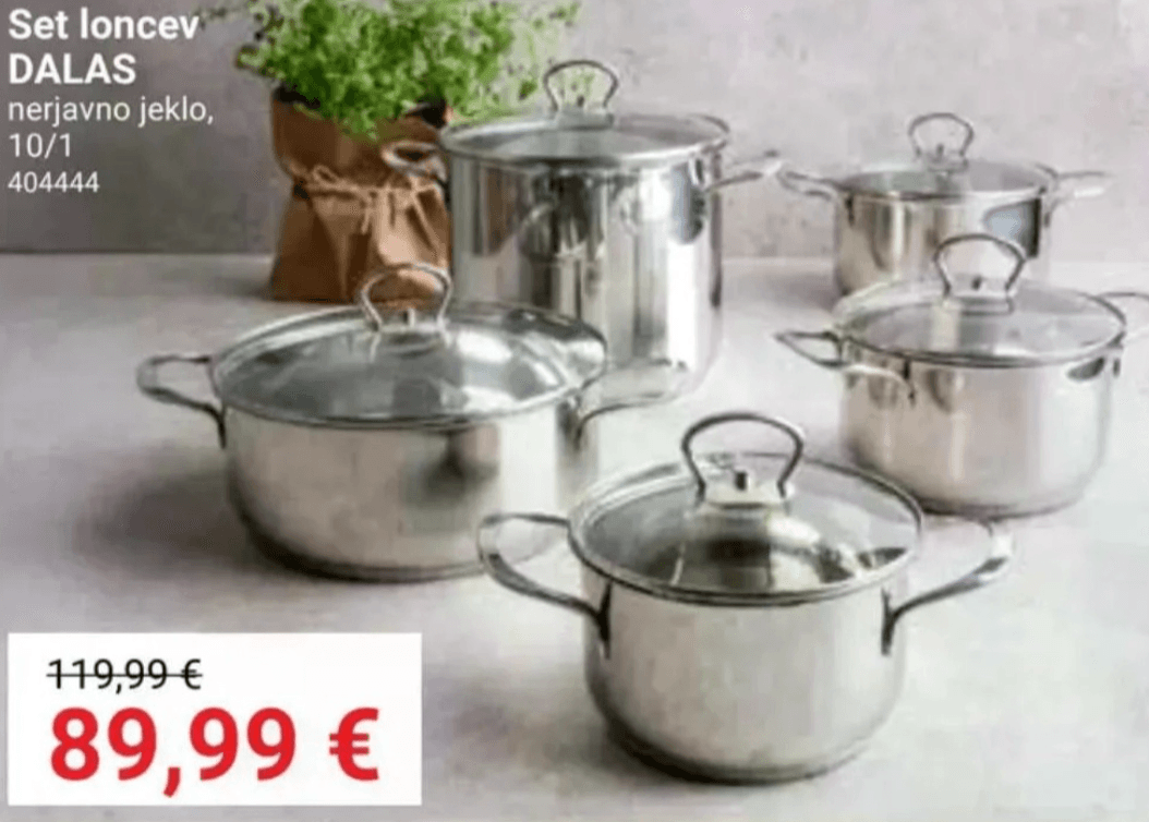 Set loncev DALAS 10/1 - Akcija v trgovini Pevex