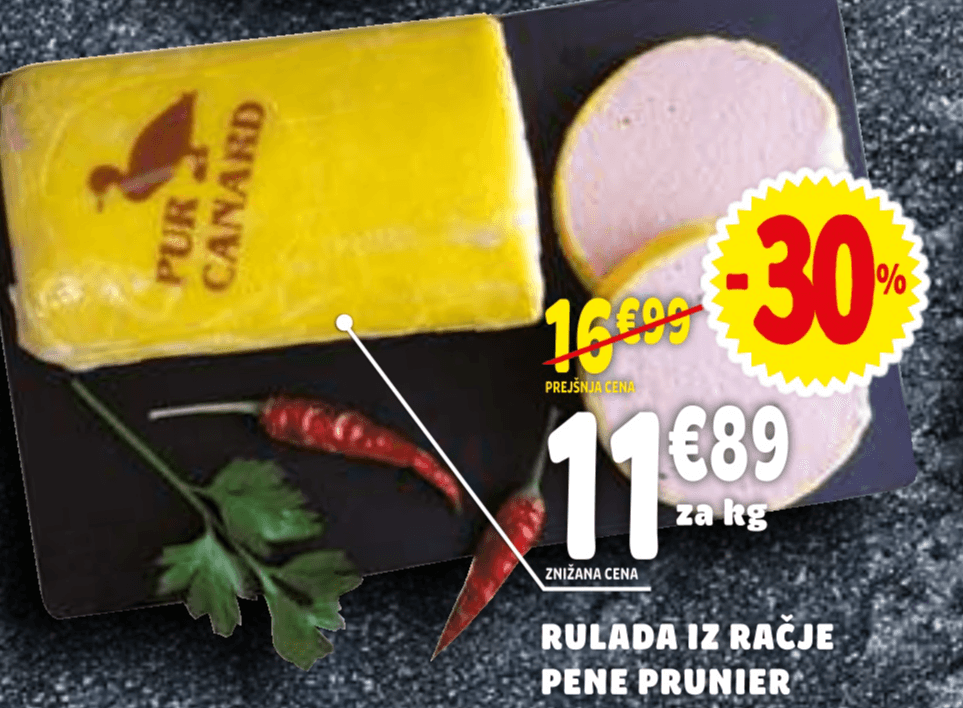 Rulada iz račje pene Pur Canard Prunier - Akcija v trgovini E.Leclerc