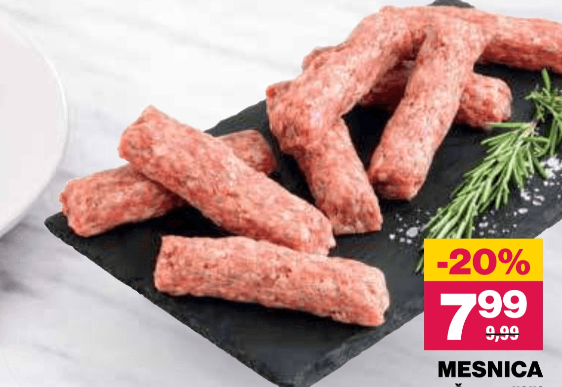 Čevapčiči - Akcija v trgovini Mercator