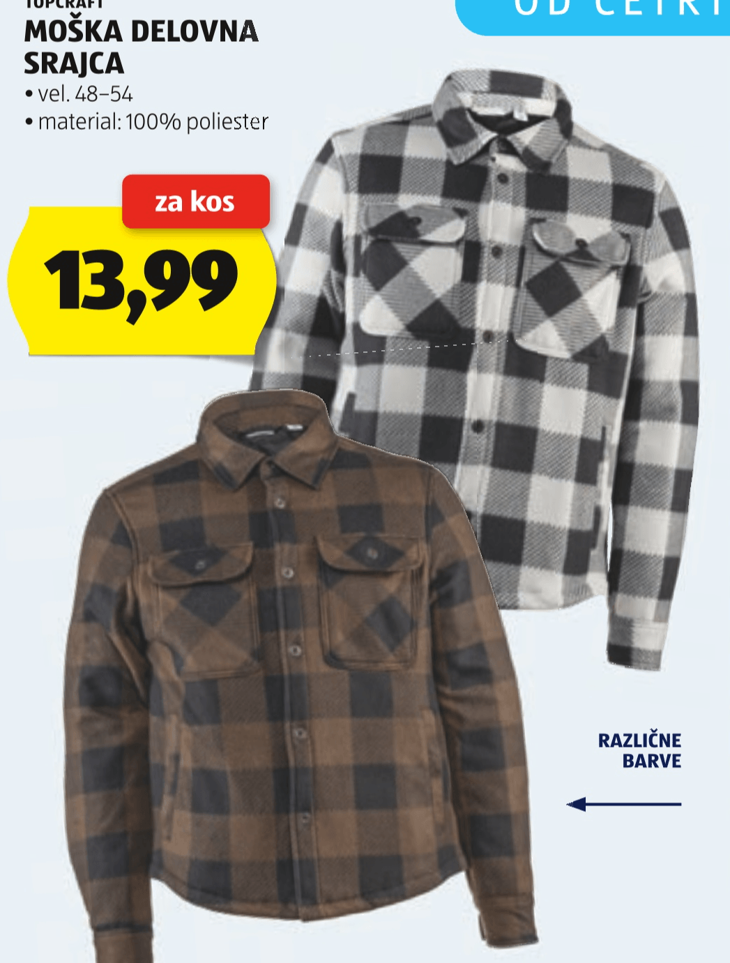 Topcraft Moška delovna srajca - Akcija v trgovini Hofer