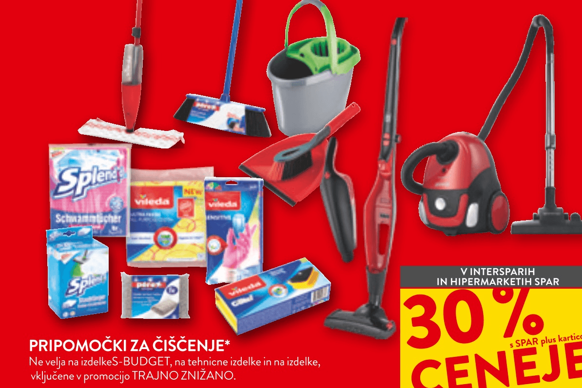 Pripomočki za čiščenje - Akcija v trgovini Spar