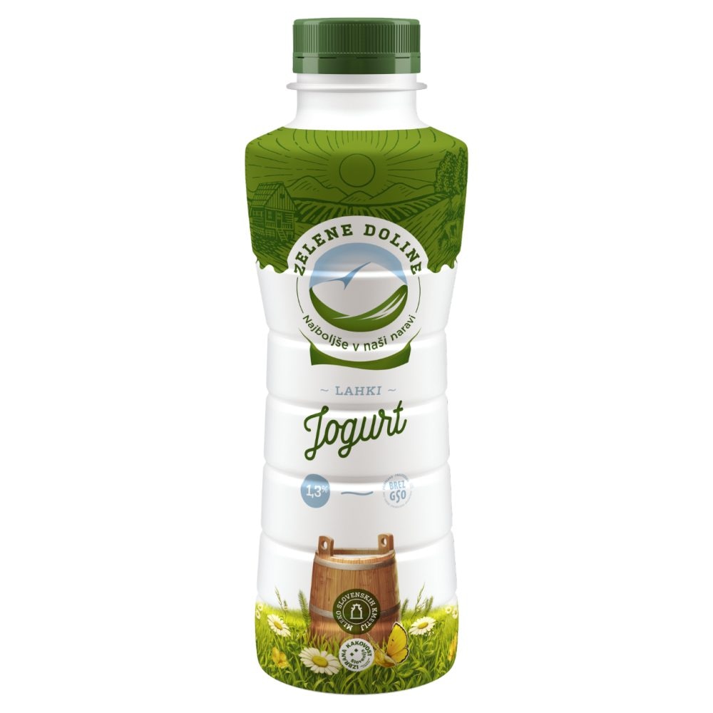 Navadni tekoči jogurt Zelene Doline 1000 g - Akcija v trgovini Tuš