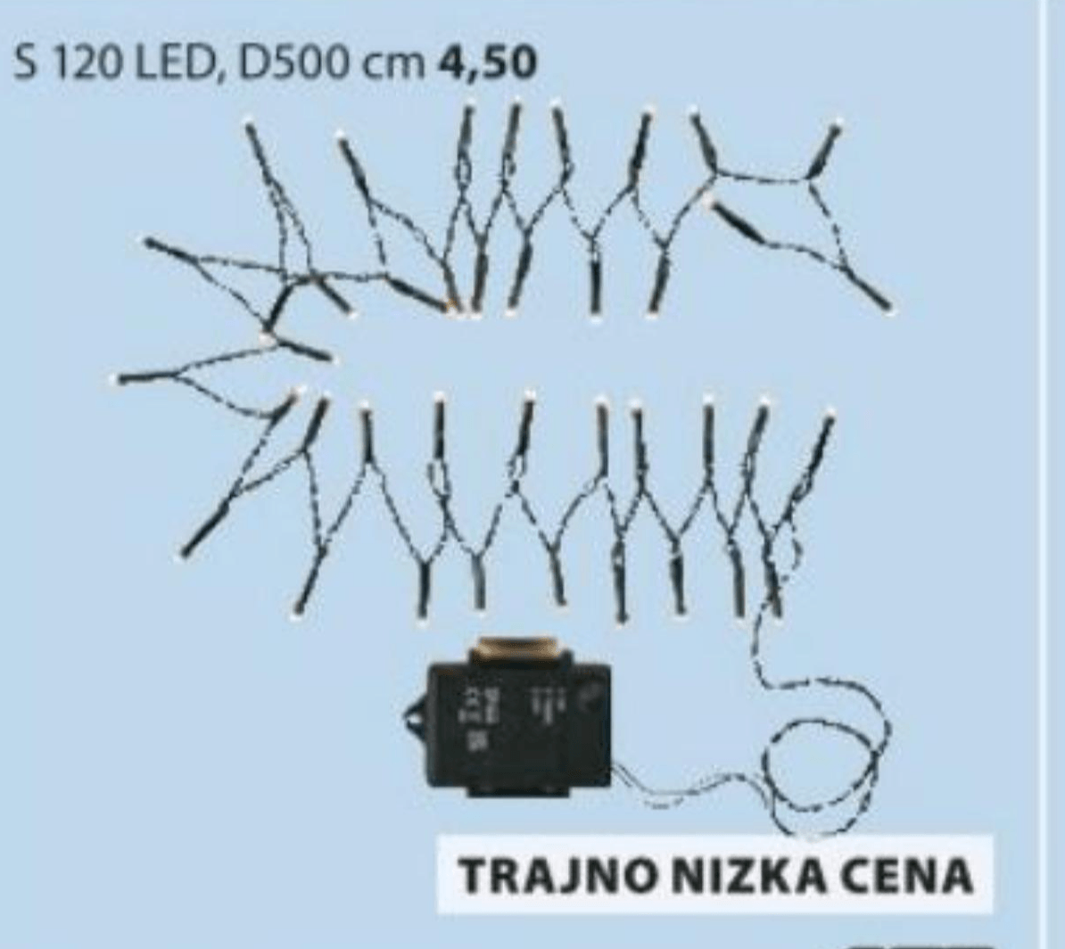 LED veriga luči BAUGE S 120 LED, D500 cm - Akcija v trgovini Jysk