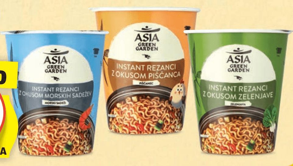 Asia Green Garden instant rezanci 65 g Akcija v trgovini Hofer