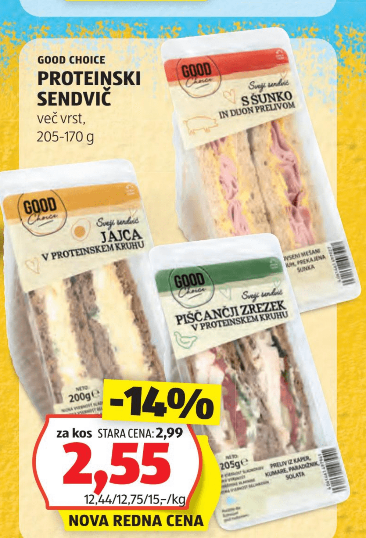 Good Choice Proteinski sendvič 205-170 g - Akcija v trgovini Hofer