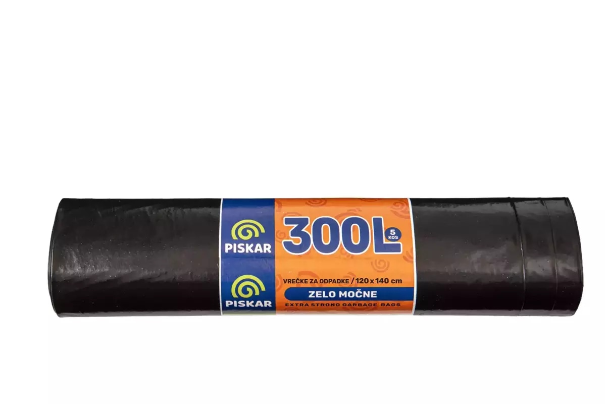 PISKAR Vrečke za smeti ZELO MOČNE 5/1, 300 L - Akcija v trgovini Merkur