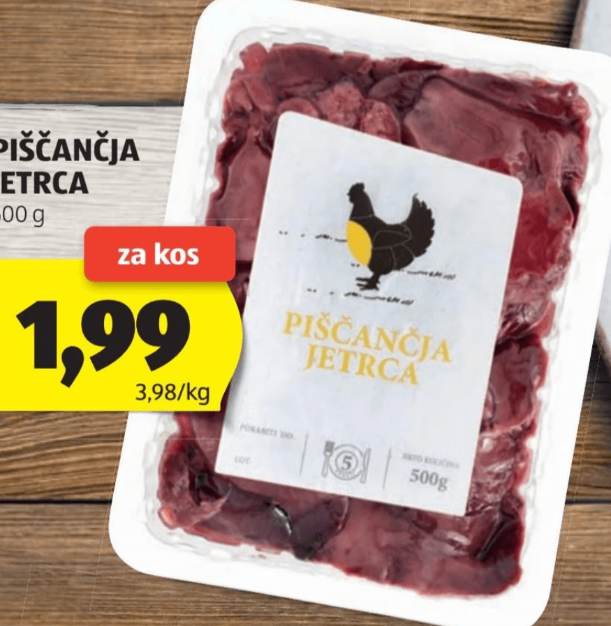Piščančja jetrca 500 g - Akcija v trgovini Hofer