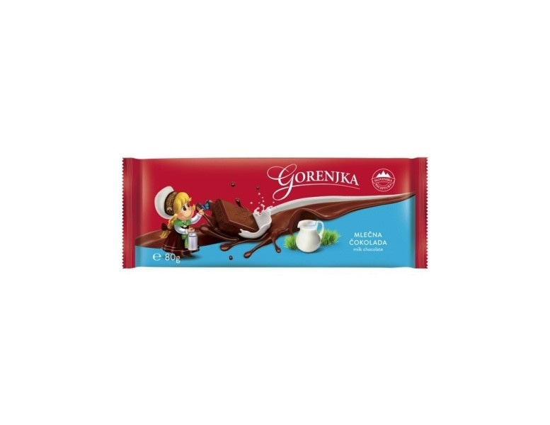 Čokolada Gorenjka 80 g, 90 g ali 100 g Akcija v trgovini Mercator