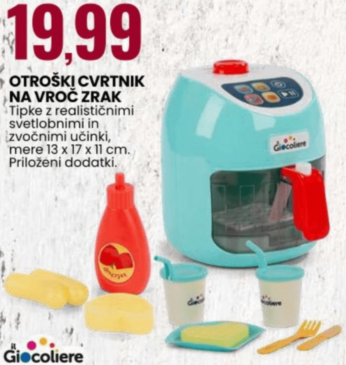 Otroški cvrtnik na vroč zrak Giocoliere - Akcija v trgovini Eurospin