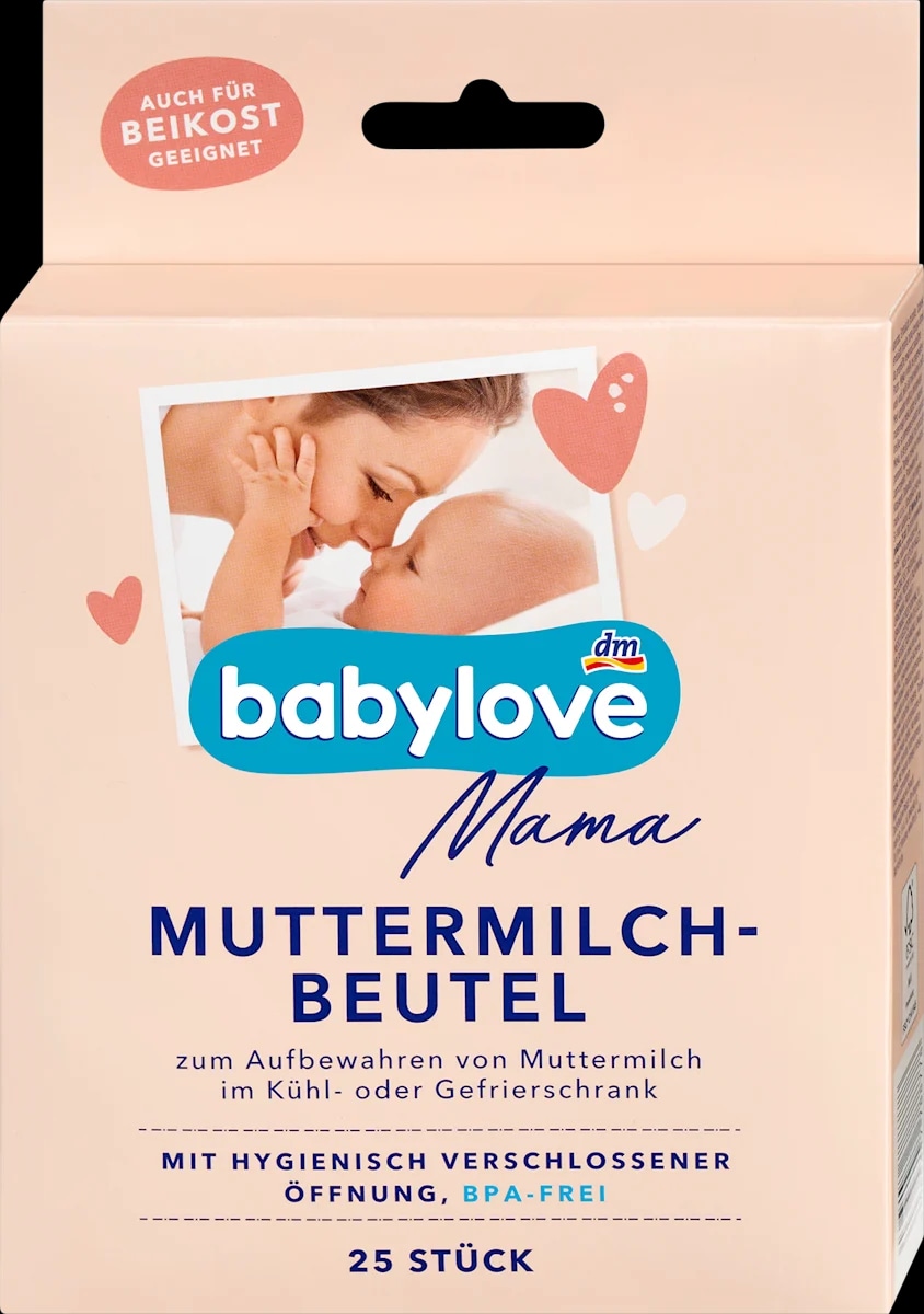 babylove Mama vrečke za shranjevanje materinega mleka 25 kosov - Akcija v trgovini Dm