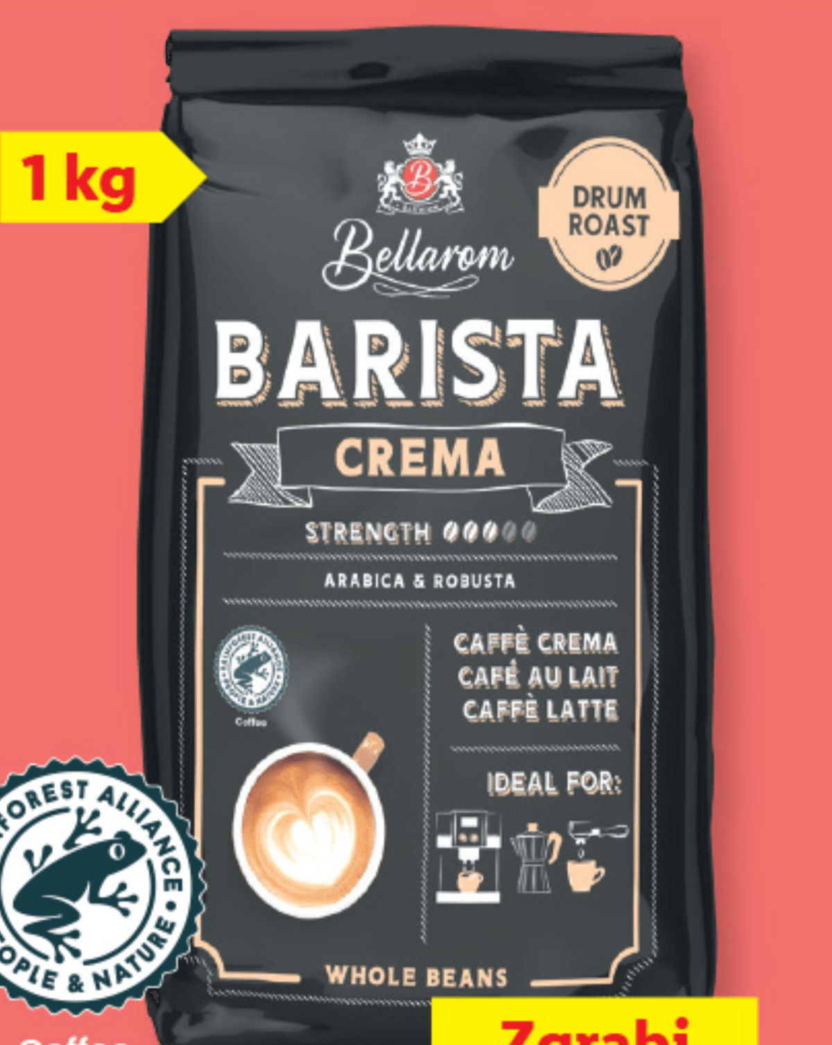 Bellarom Kava Barista Crema 1 kg - Akcija v trgovini Lidl