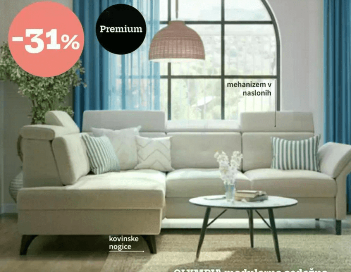 OLYMPIA modularna sedežna garnitura - Akcija v trgovini Prima