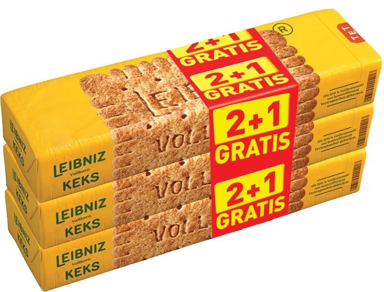 Keksi Leibniz 2 x 200 g + 200 g gratis - Akcija v trgovini Mercator