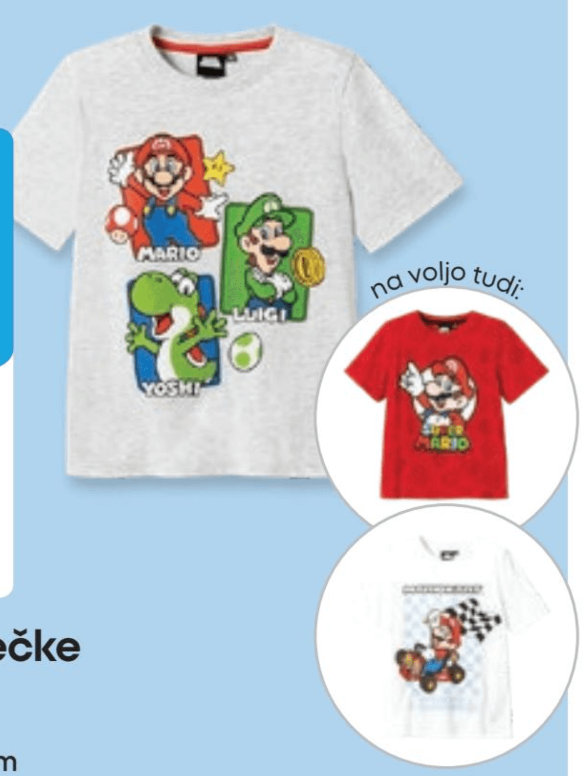 Majica za dečke Super Mario - Akcija v trgovini Pepco