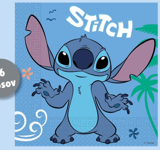 Servitete Stitch 16 kosov Disney - Akcija v trgovini Tedi