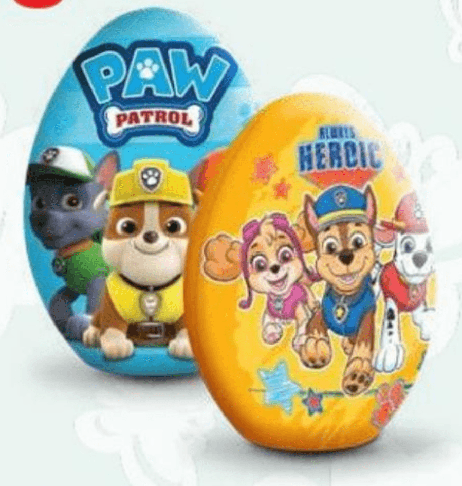 Čokoladni pralineji v jajčku Tačke na patrulji 50 g PAW PATROL - Akcija v trgovini Eurospin