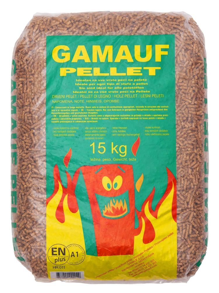 Peleti lesni GAMAUF 15 kg - Akcija v trgovini Jager