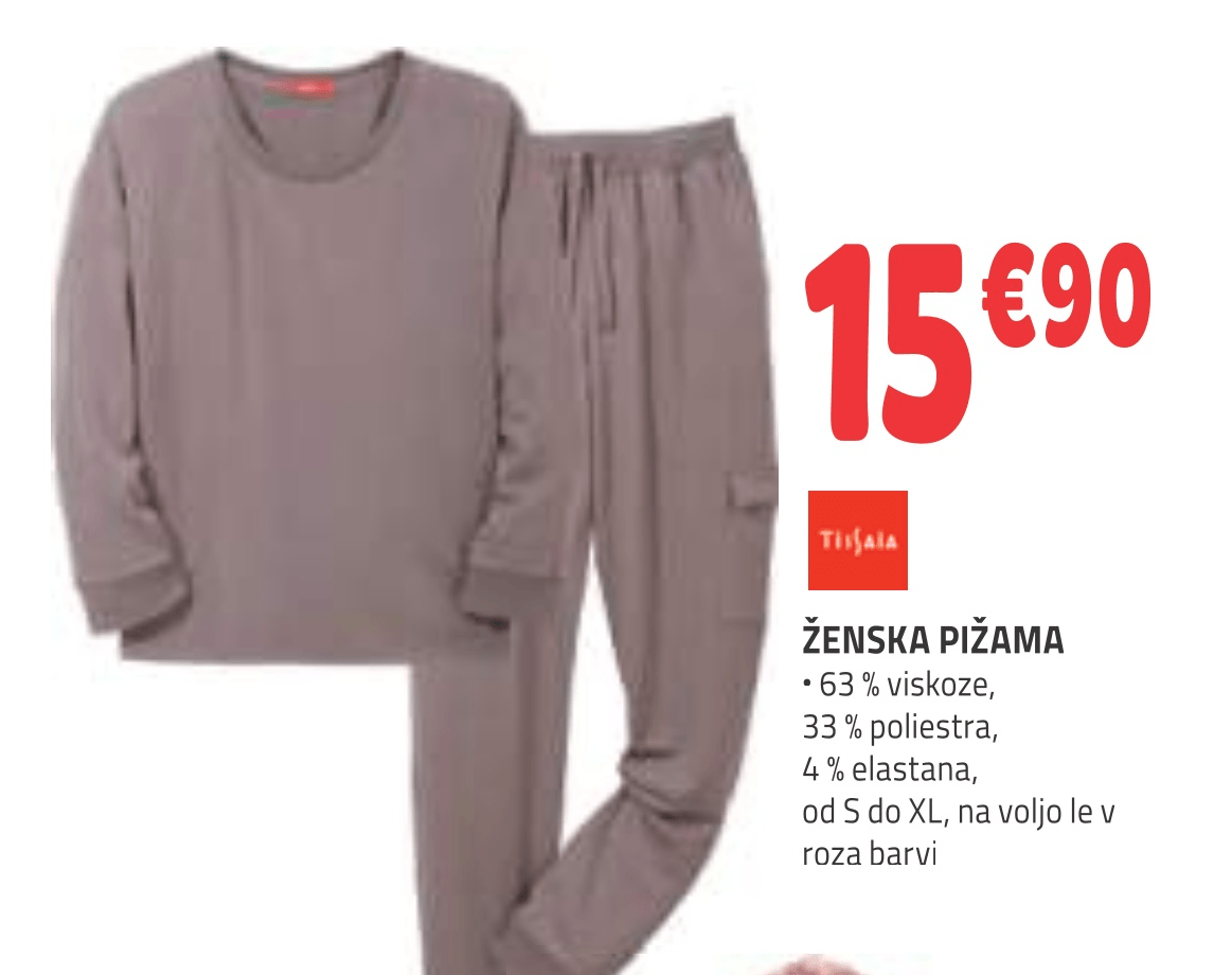 TiSaia Ženska pižama - Akcija v trgovini E.Leclerc