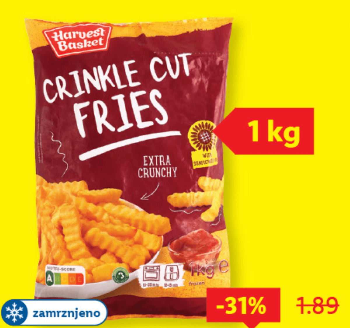 Harvest Basket Valovit pomfrit 1 kg - Akcija v trgovini Lidl