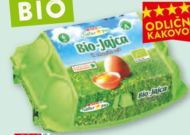 Bio jajca iz proste reje 6 kosov Akcija v trgovini Eurospin