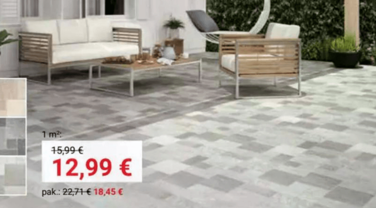 Porcelanaste ploščice RUA 1,42 m² - Akcija v trgovini Pevex