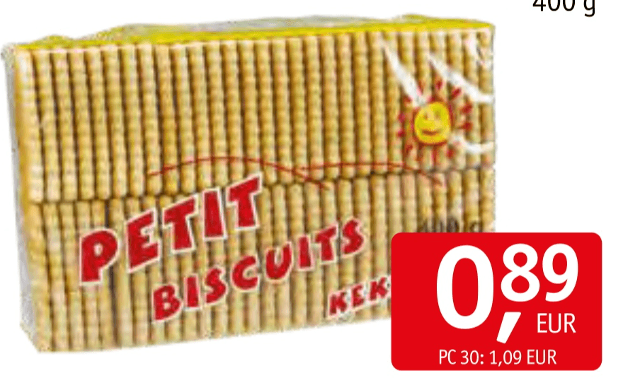 Petit keksi 400 g - Akcija v trgovini Jager