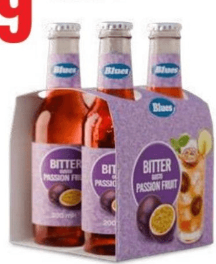 Pijača Bitter Passionfruit Blues 4 x 200 ml - Akcija v trgovini Eurospin