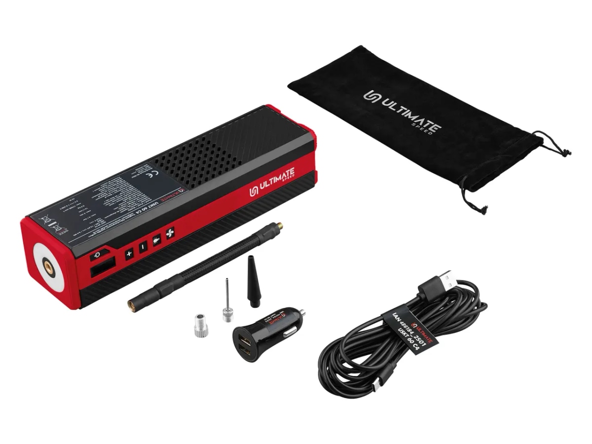 ULTIMATE SPEED Prenosni kompresor s polnilno baterijo - Akcija v trgovini Lidl