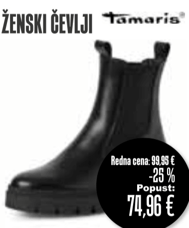 Ženski čevlji Tamaris - Akcija v trgovini Jager