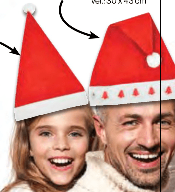 Božična kapa z lučkami vel.: 30 x 43 cm - Akcija v trgovini Mercator